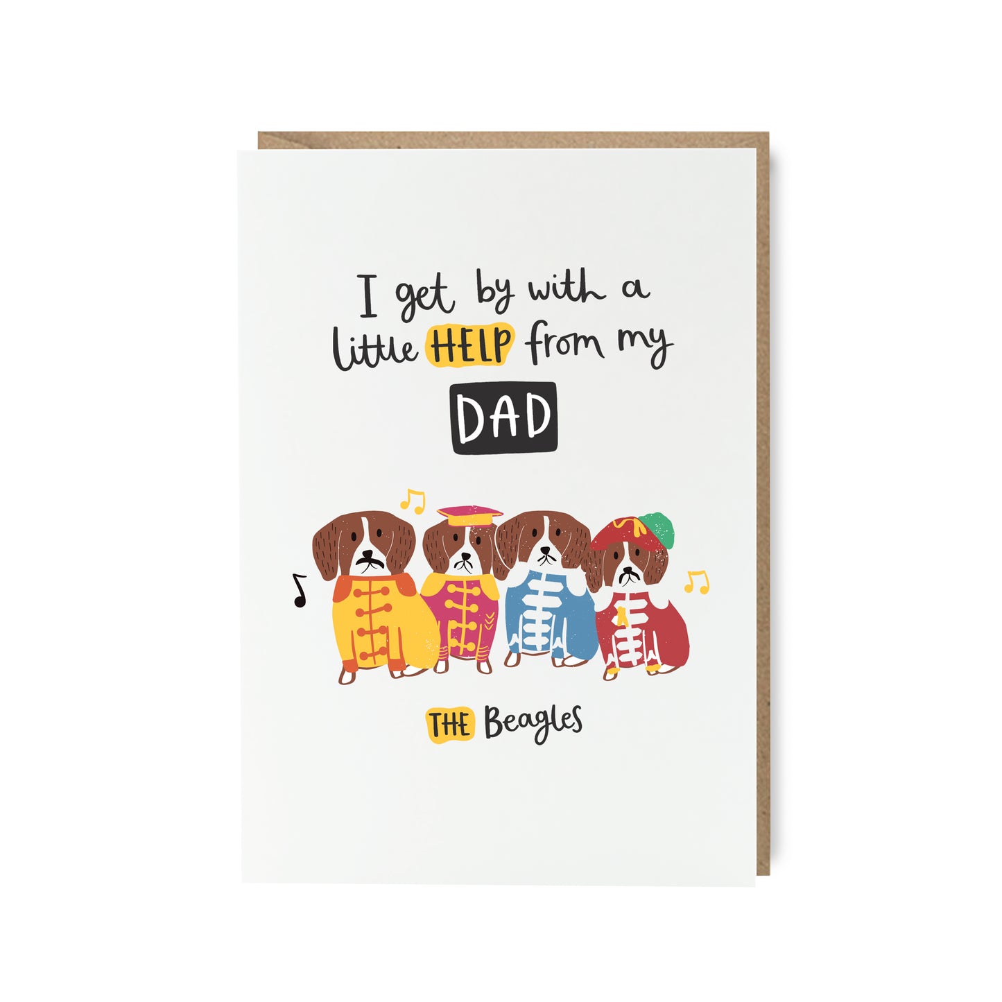 The beagles funny father's day card for the beatles lovers by Abbie imagine